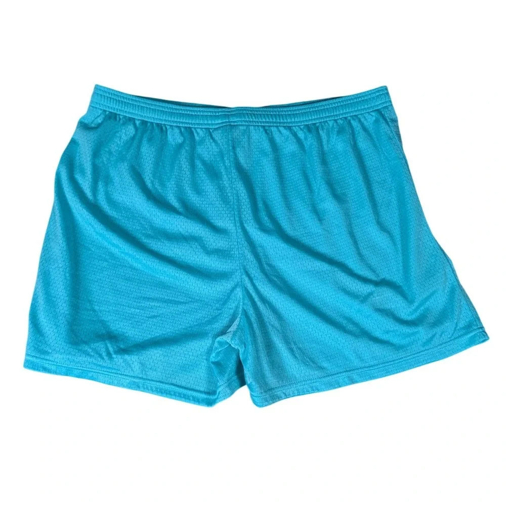 C9 by Champion Mens Mesh Athletic Shorts Turquoise Blue Elastic Waist Gym L